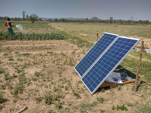Nông dân Ấn Độ dùng năng lượng mặt trời để tưới cây